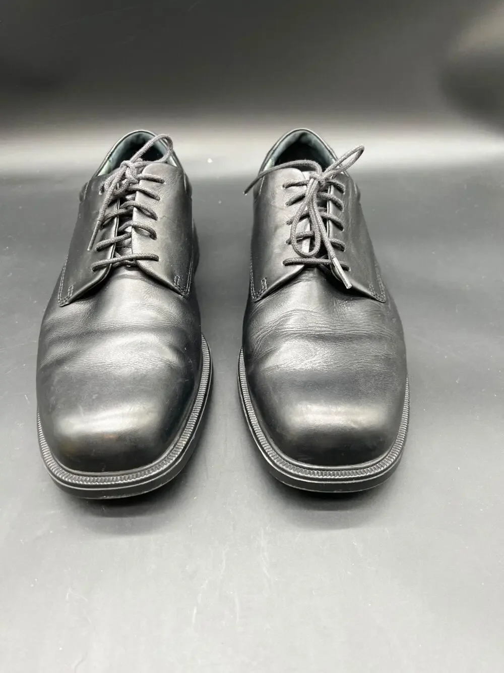 Rockport Margin Oxfords Mens Black Leather Lace Up Dress Shoes Size 9.5W #114